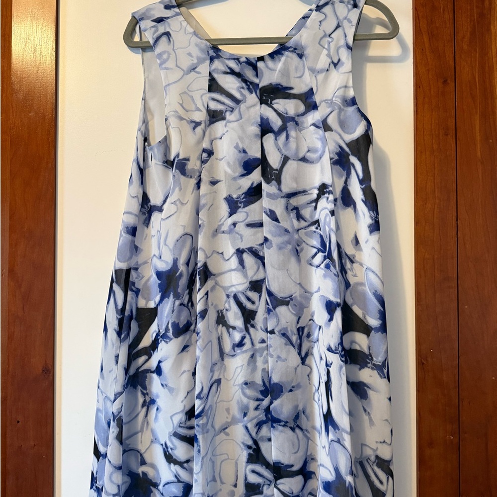 BCBG Blue and White Floral Dress
